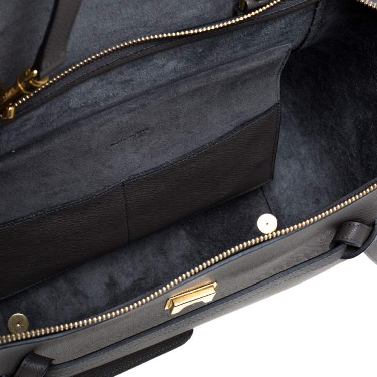 Pre Owned Celine Grey Leather Mini Belt Top Handle Bag