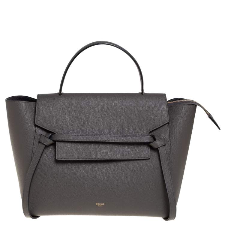 Celine Grey Leather Mini Belt Top Handle Bag Celine | The Luxury Closet