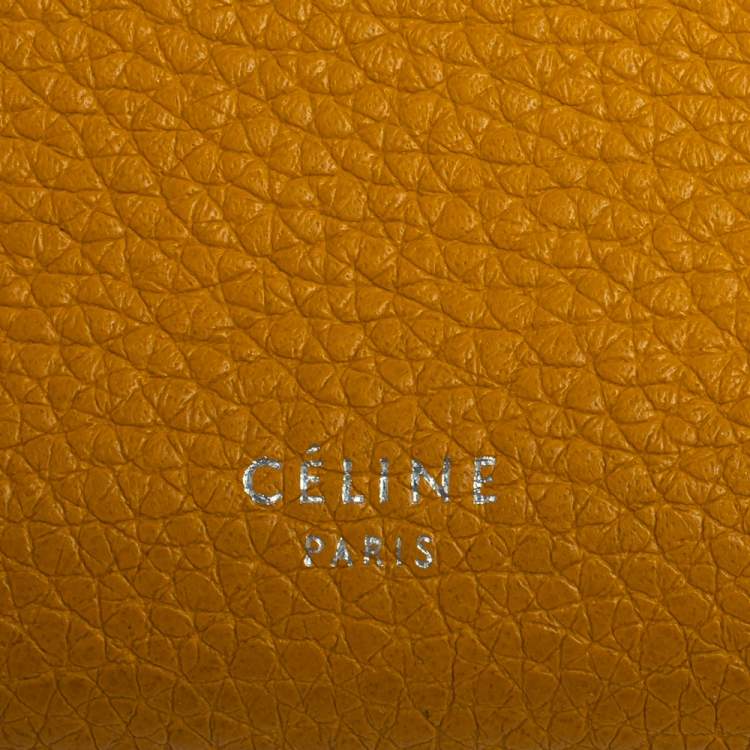 Pre Owned Celine Yellow Leather Large Multifunction Flap Wallet
