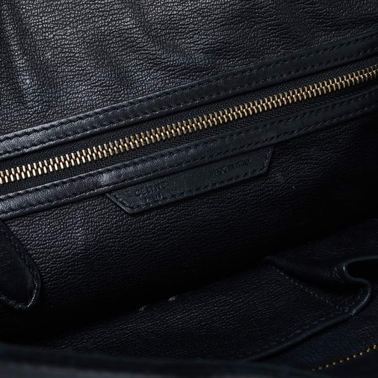 Pre Owned Celine Black Leather Mini Luggage Tote