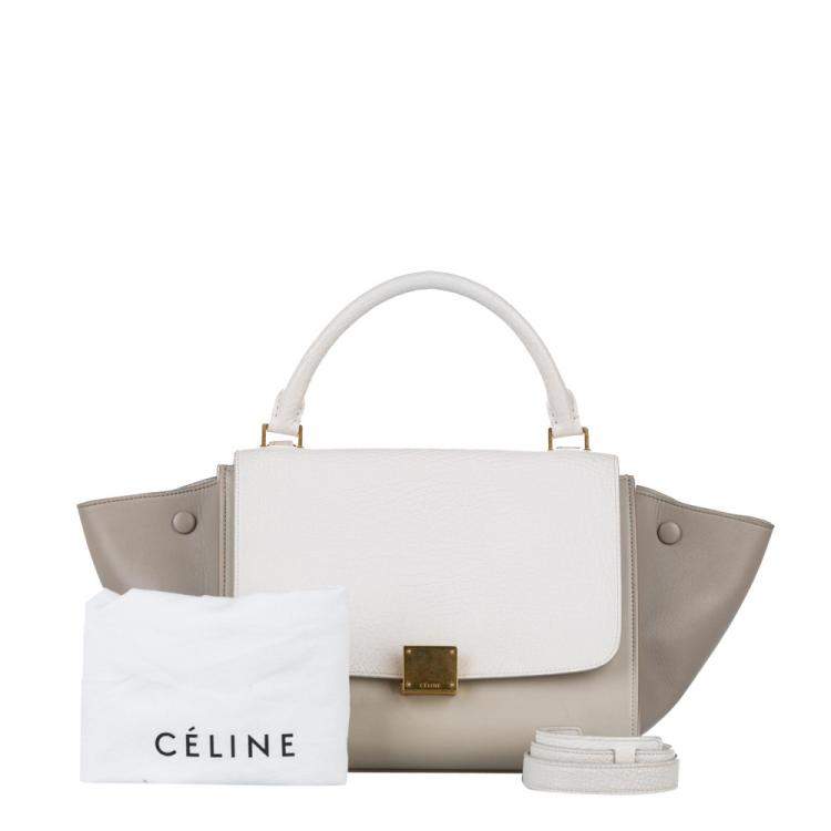 Pre Owned Celine Tricolor Leather Trapeze Medium Bag
