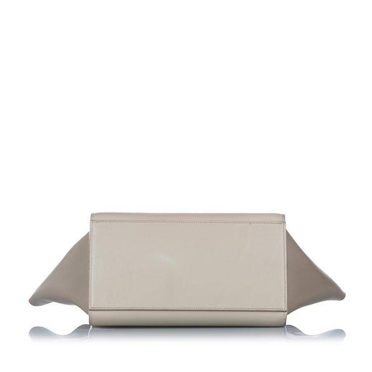 Pre Owned Celine Tricolor Leather Trapeze Medium Bag