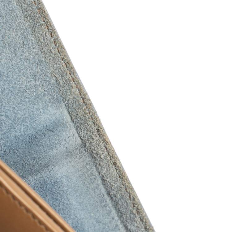 مملوكة مسبقًا Celine Blue/Brown Leather Multifunction Strap Wallet