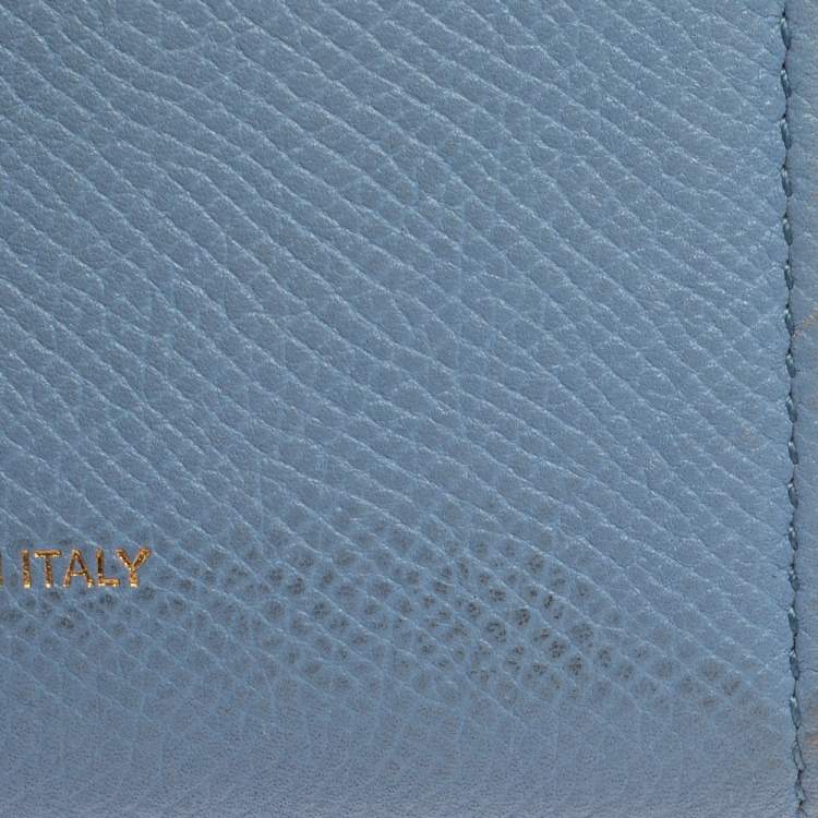 مملوكة مسبقًا Celine Blue/Brown Leather Multifunction Strap Wallet