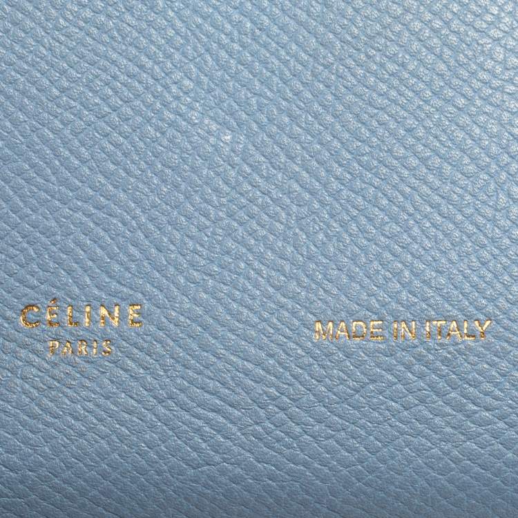 مملوكة مسبقًا Celine Blue/Brown Leather Multifunction Strap Wallet