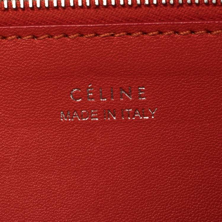 Pre Owned Celine Beige Leather Large Multifunction Flap Wallet