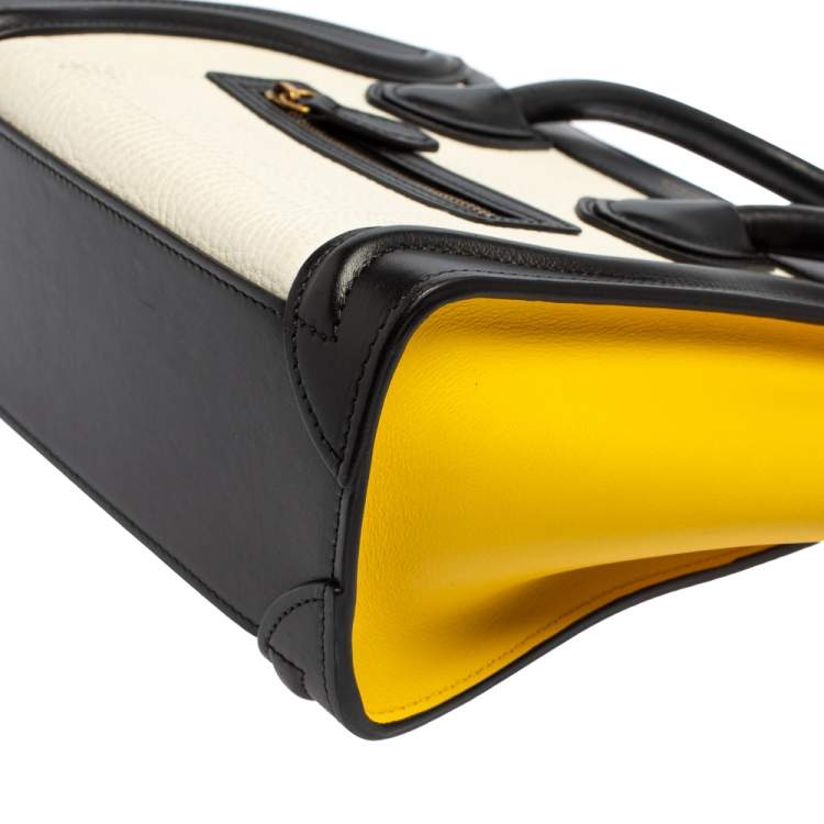 مملوكة مسبقًا Céline Tri Color Leather Nano Luggage Tote