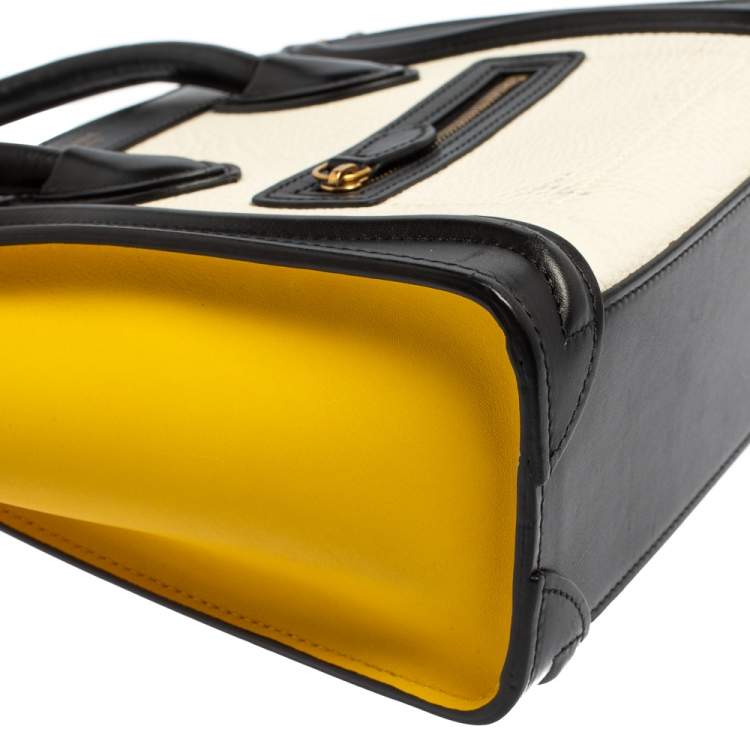 مملوكة مسبقًا Céline Tri Color Leather Nano Luggage Tote