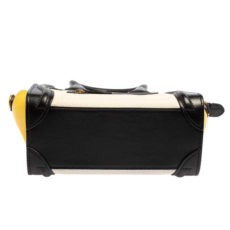 مملوكة مسبقًا Céline Tri Color Leather Nano Luggage Tote