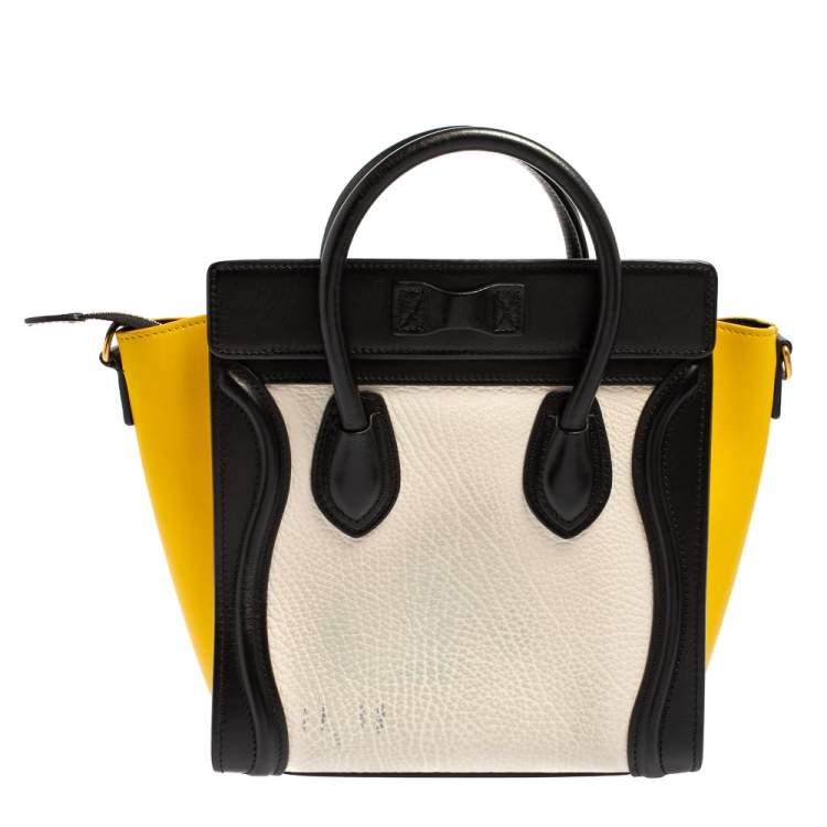 مملوكة مسبقًا Céline Tri Color Leather Nano Luggage Tote