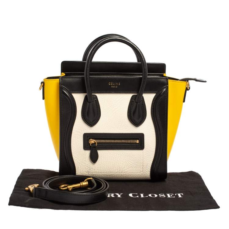 مملوكة مسبقًا Céline Tri Color Leather Nano Luggage Tote