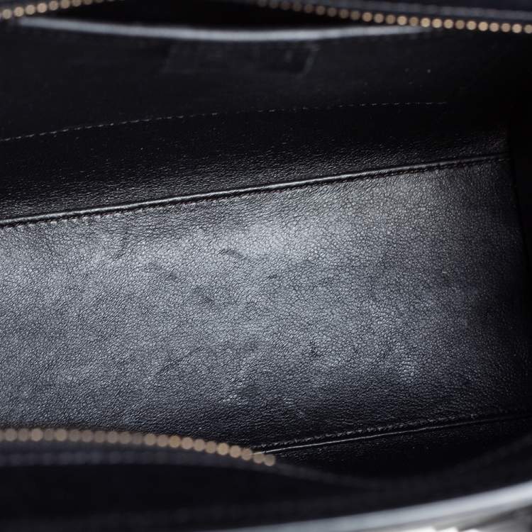 Pre Owned Celine Tri Color Leather and Nubuck Nano Luggage Tote
