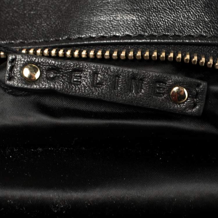 Pre Owned Celine Black Leather Large Bittersweet Hobo
