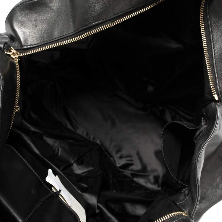 Pre Owned Celine Black Leather Large Bittersweet Hobo