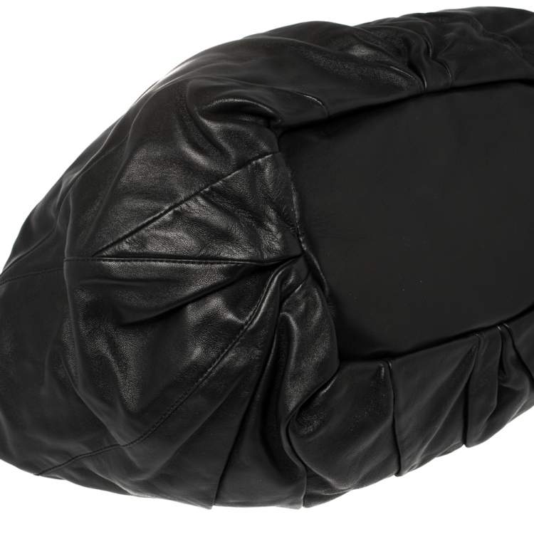 Pre Owned Celine Black Leather Large Bittersweet Hobo