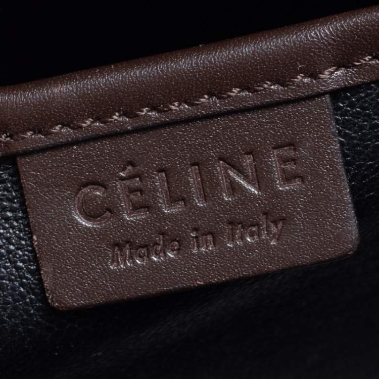 Pre Owned Céline Tri Color Leather Nano Luggage Tote