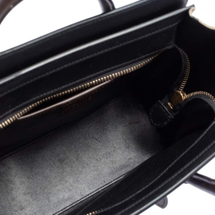 Pre Owned Céline Tri Color Leather Nano Luggage Tote