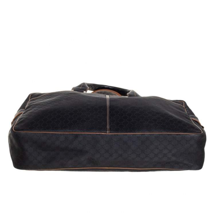 Pre Owned Celine Black Macadam Pattern Canvas Document Briefcase
