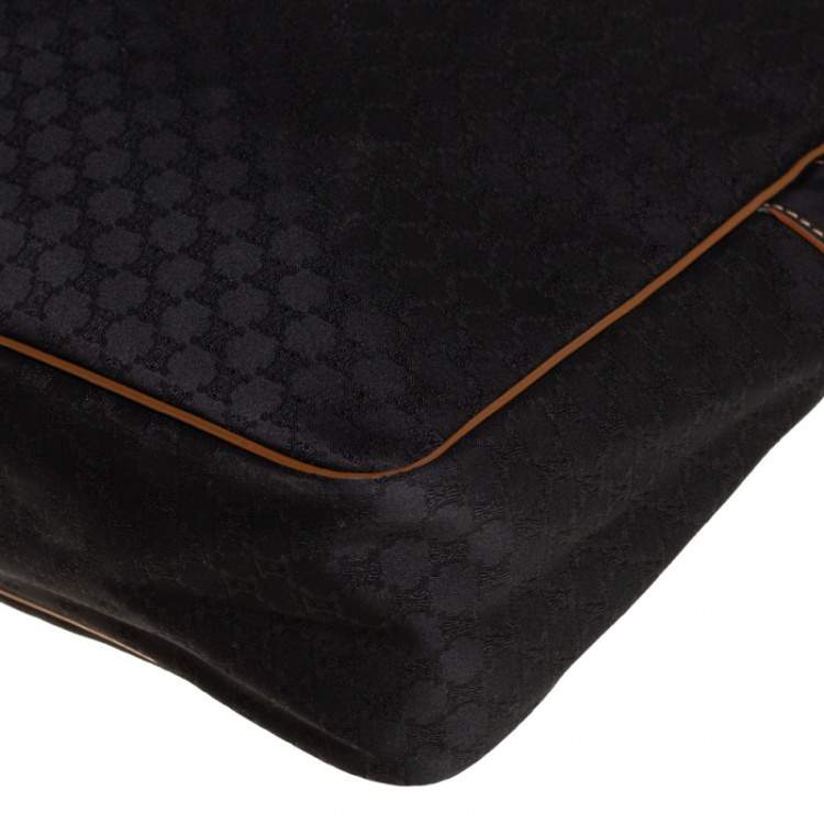 Pre Owned Celine Black Macadam Pattern Canvas Document Briefcase