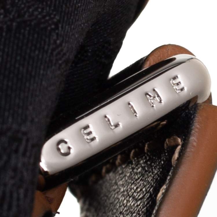 Pre Owned Celine Black Macadam Pattern Canvas Document Briefcase