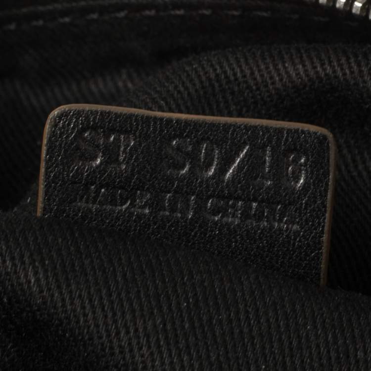 Pre Owned Celine Black Macadam Canvas Messenger Bag