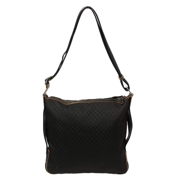 Pre Owned Celine Black Macadam Canvas Messenger Bag