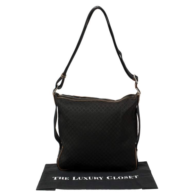 Pre Owned Celine Black Macadam Canvas Messenger Bag