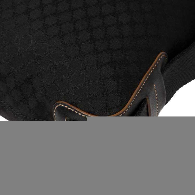 Pre Owned Celine Black Macadam Canvas Messenger Bag