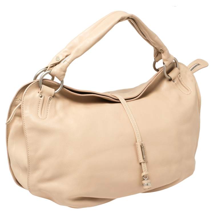 Pre Owned Celine Beige Leather Bittersweet Hobo