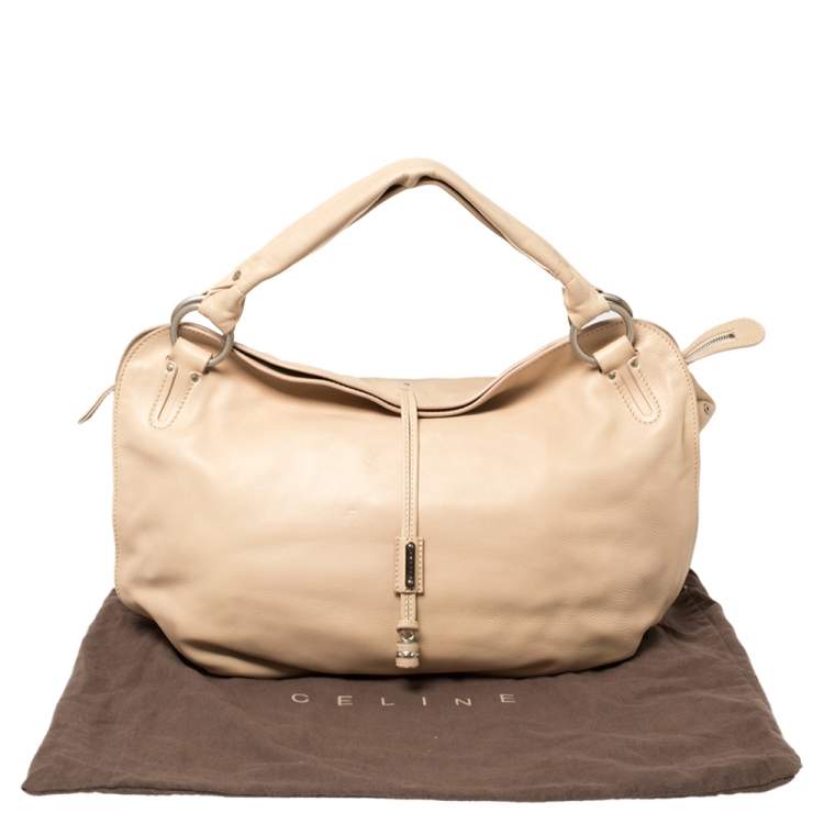 Pre Owned Celine Beige Leather Bittersweet Hobo