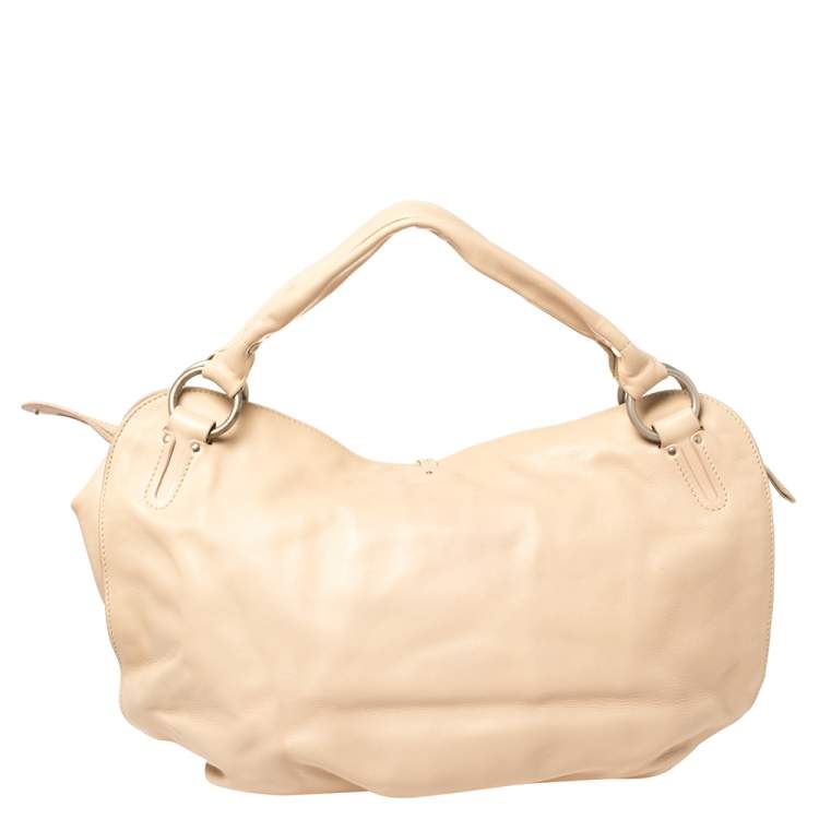 Pre Owned Celine Beige Leather Bittersweet Hobo