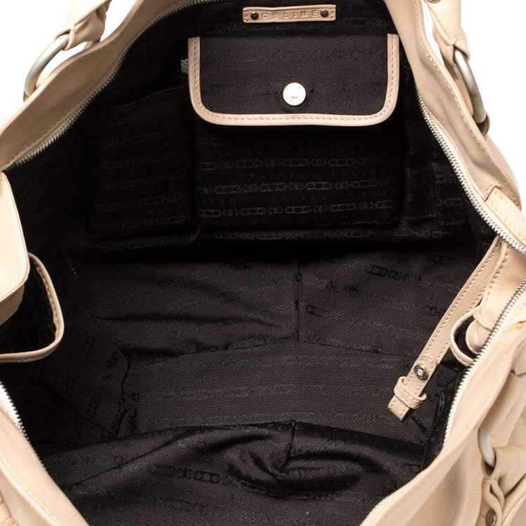 Pre Owned Celine Beige Leather Bittersweet Hobo