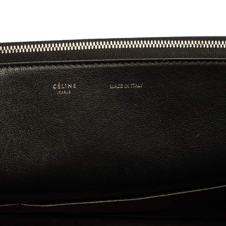 Pre Owned Celine Black Leather and Suede Medium Trapeze Top Handle Bag