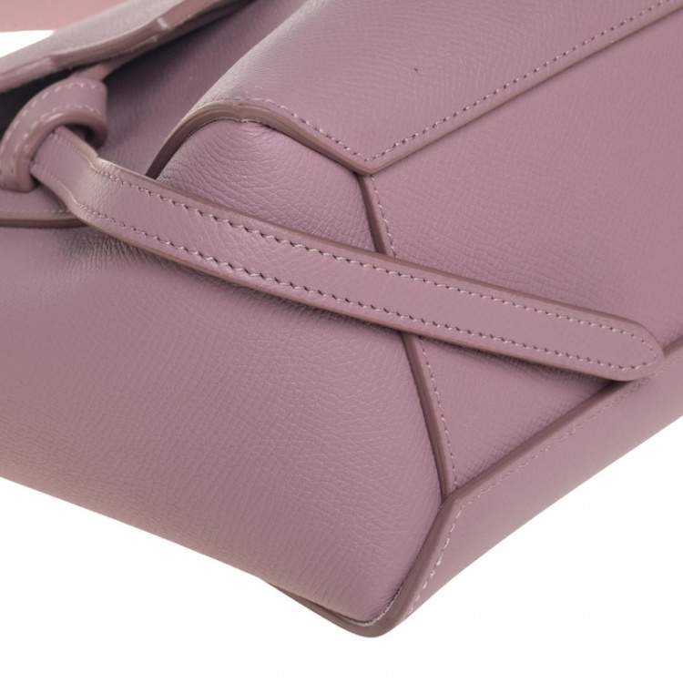 Pre Owned Celine Pink Leather Nano Belt Top Handle Bag