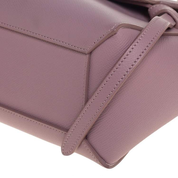 Pre Owned Celine Pink Leather Nano Belt Top Handle Bag