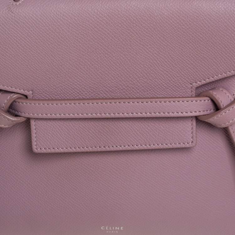 Pre Owned Celine Pink Leather Nano Belt Top Handle Bag