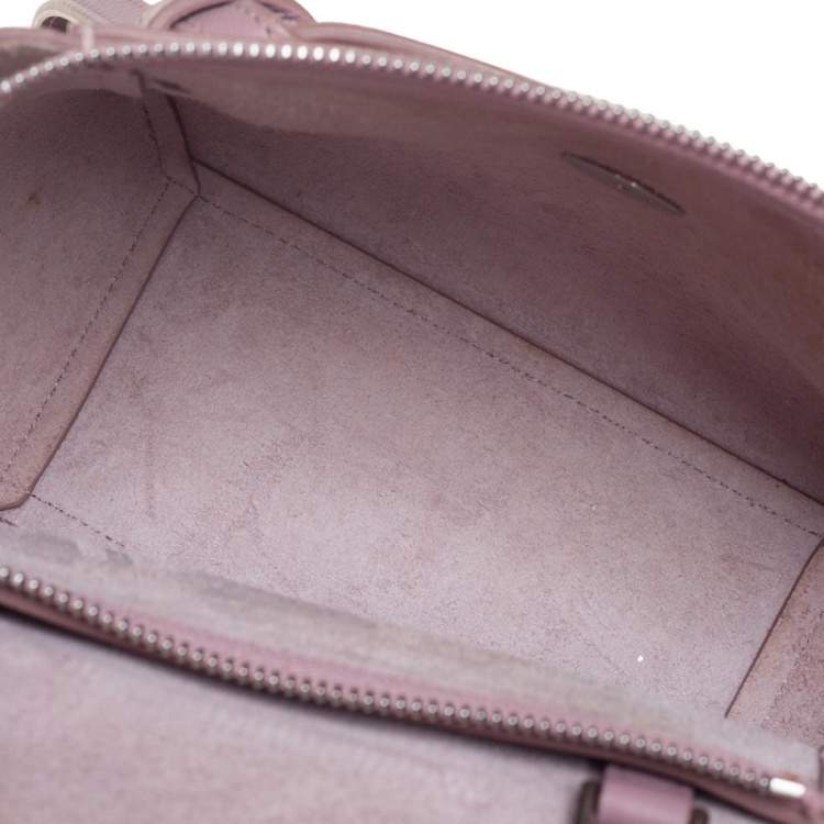 Pre Owned Celine Pink Leather Nano Belt Top Handle Bag