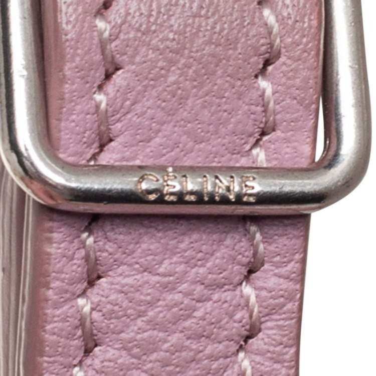 Pre Owned Celine Pink Leather Nano Belt Top Handle Bag