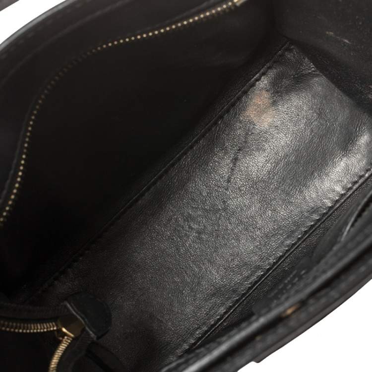 Pre Owned Céline Tri Color Leather Nano Luggage Tote