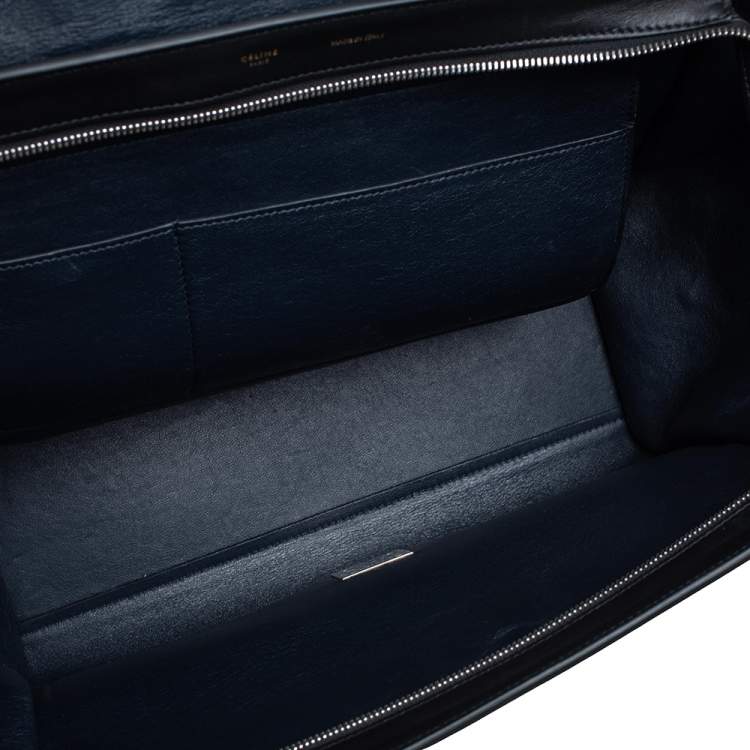 مملوكة مسبقًا Celine Tricolor Leather and Suede Large Trapeze Top Handle Bag