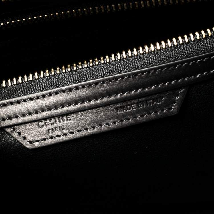 Pre Owned Celine Tricolor Leather Mini Luggage Tote 