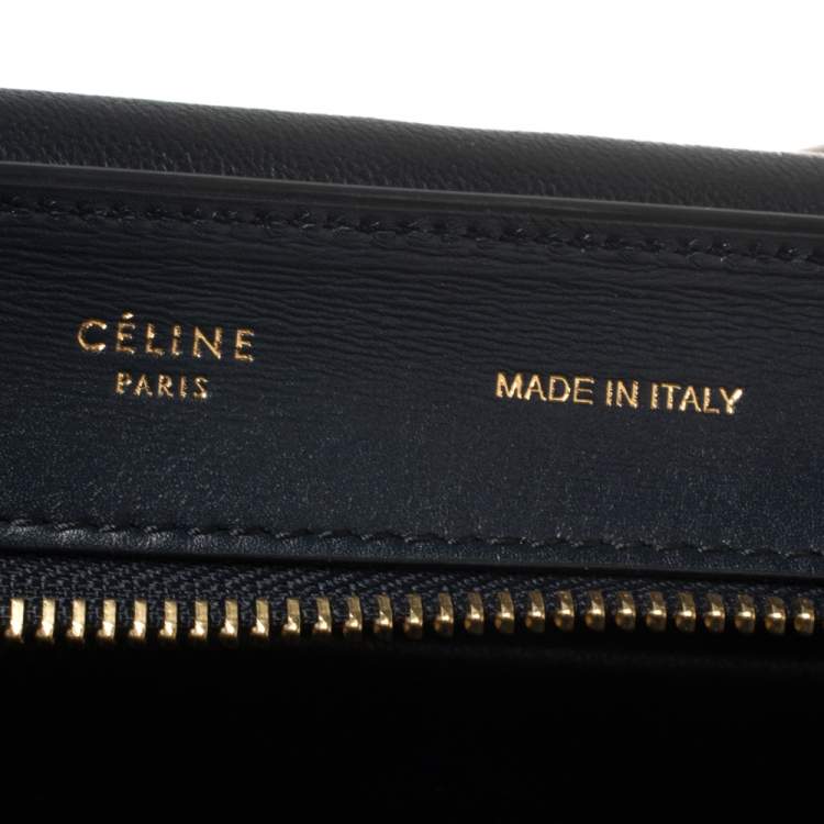 Pre Owned Celine Tricolor Python and Leather Medium Trapeze Bag