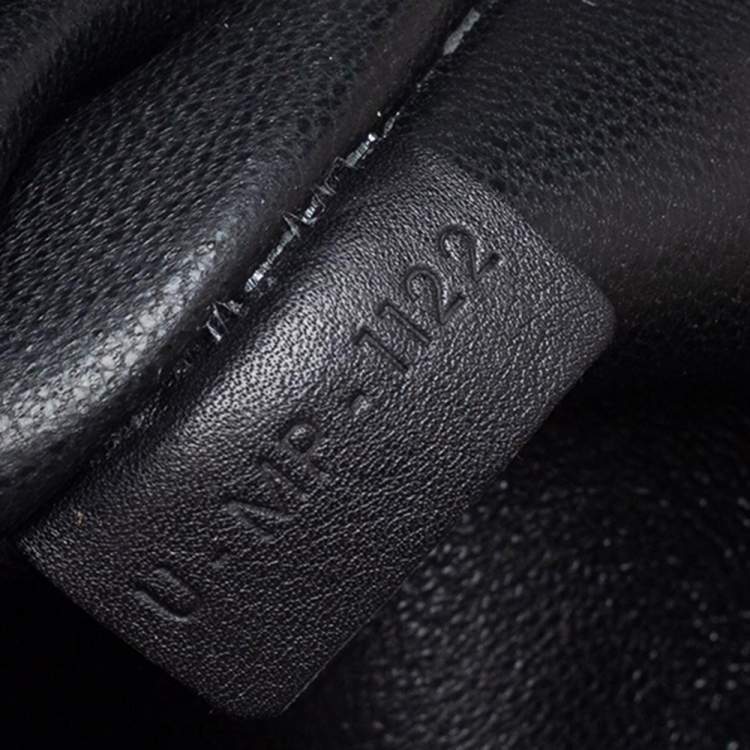 Pre Owned Celine Black Leather, Suede and Python Medium Trapeze Top Handle Bag