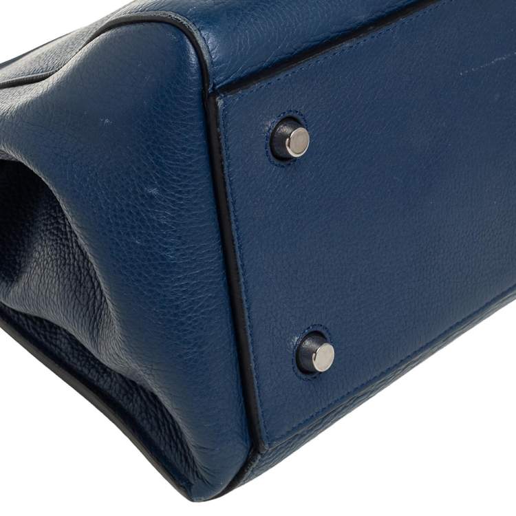 Pre Owned Celine Blue Leather Medium Edge Top Handle Bag