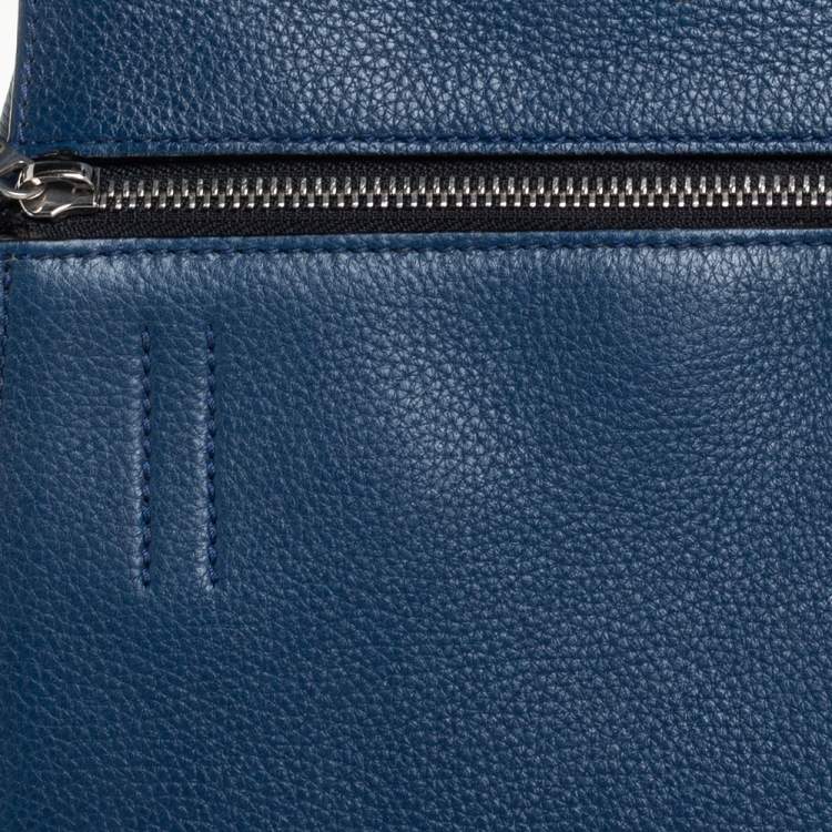 Pre Owned Celine Blue Leather Medium Edge Top Handle Bag