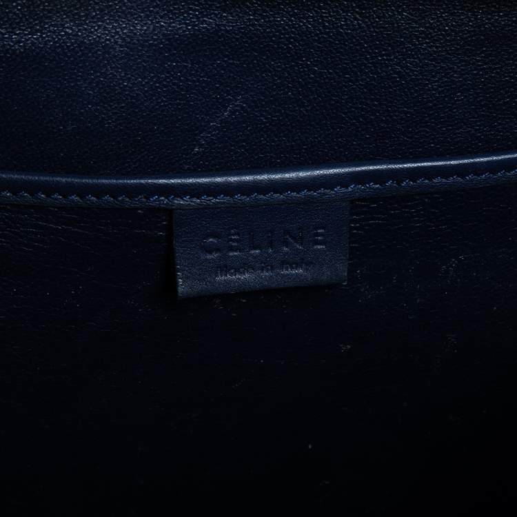 Pre Owned Céline Blue Leather Nano Luggage Tote