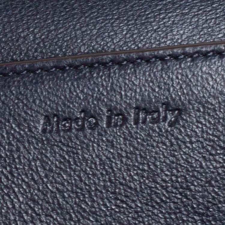 Pre Owned Celine Blue/Burgundy Leather Frame Classic Messenger Bag