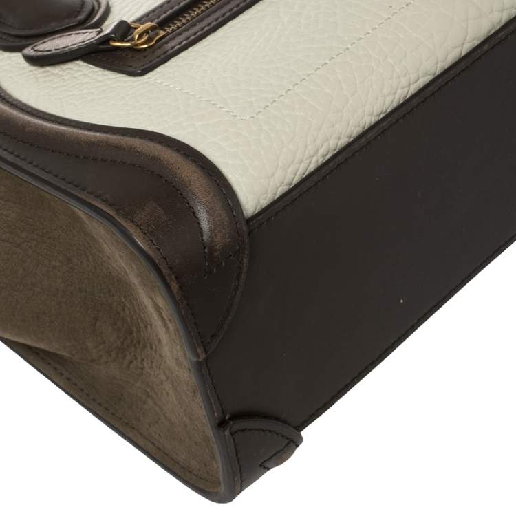 مملوكة مسبقًا Celine Tricolor Leather Nano Luggage Tote 