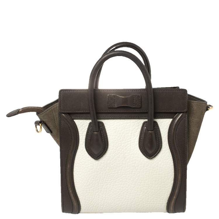 مملوكة مسبقًا Celine Tricolor Leather Nano Luggage Tote 