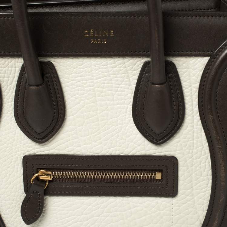 مملوكة مسبقًا Celine Tricolor Leather Nano Luggage Tote 